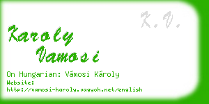 karoly vamosi business card